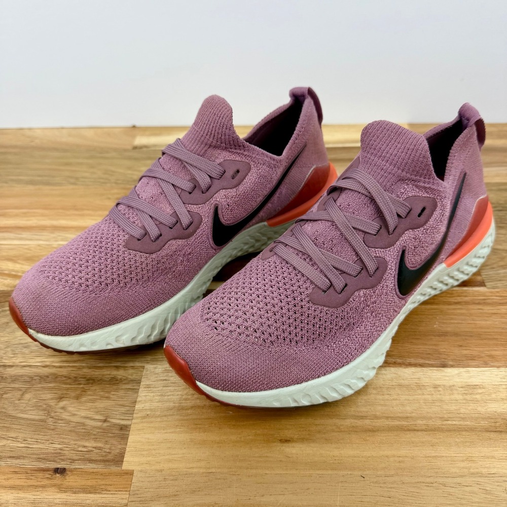Nike Epic React Flyknit 2 Womens 7 Plum Dust Ember Glow Running Shoes BQ8927-600